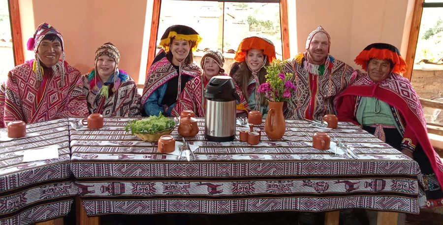 Traditional Andean farm-to-table lunch served in a local family home